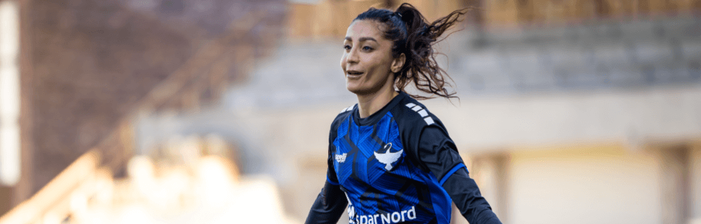 Nadia Nadim vinder af Årets Mål 2025 ved DR Sportens store sportsshow HB Køge